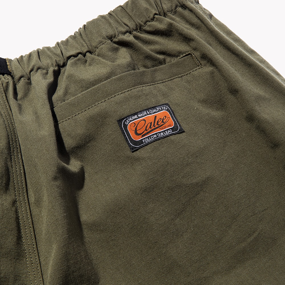 CALEE/Ripstop easy pants（オリーブ） 【30%OFF】［リップストップ 