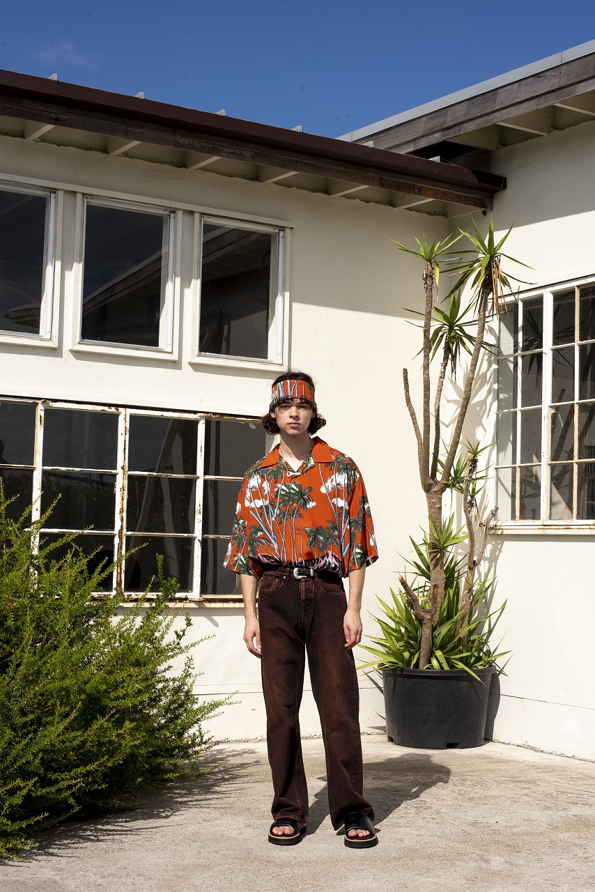 Dairiku Intermission Aloha Shirt サンセットオレンジ アロハシャツ 春夏 Jonas