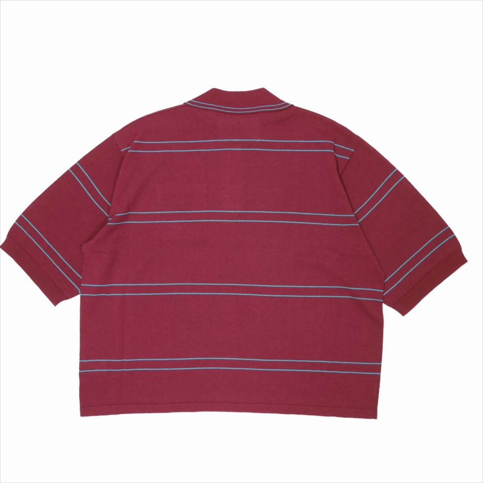 Dairiku Half Zip Polo Knit ボルドー ハーフジップポロニット 20