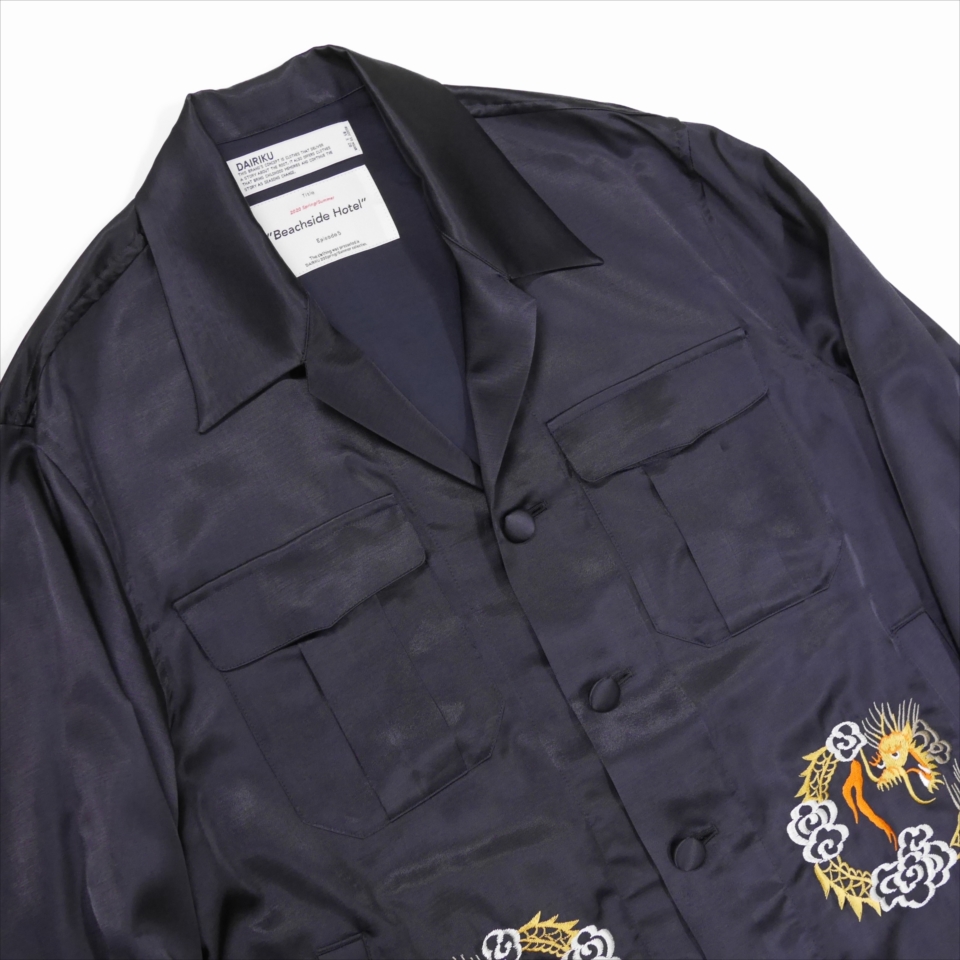DAIRIKU/Dragon Embroidery Souvenir Jacket（ミッドナイトブルー 