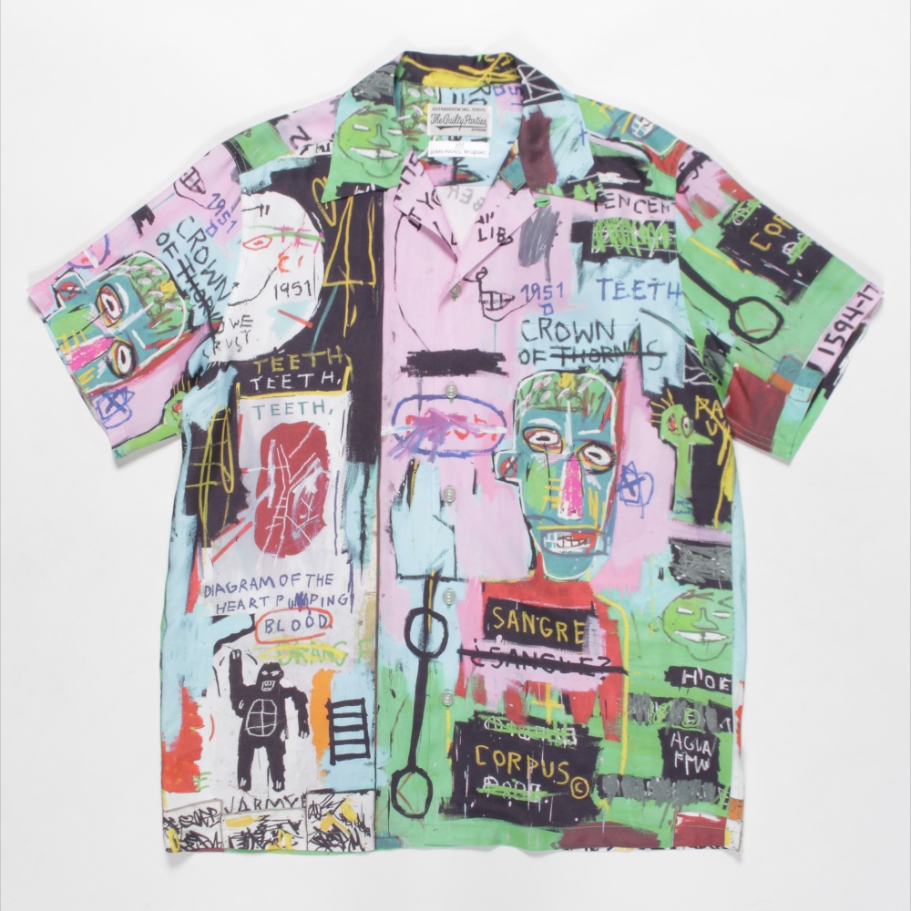 Wacko Maria Jean Michel Basquiat S S Hawaiian Shirt Type 1 ワンカラー アロハシャツ 春夏 Jonas Wacko Maria Jean Michel Basquiat S S Hawaiian Shirt Type 1 ワンカラー アロハシャツ 春夏 Jonas