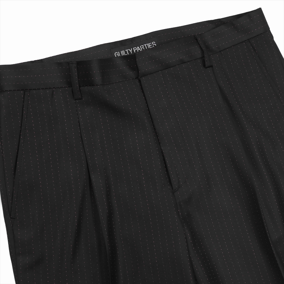 WACKO MARIA/PLEATED SHORT TROUSERS（TYPE-4）（ブラック/ピンク 