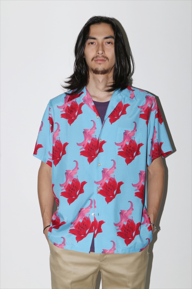 wacko maria アロハ Hawaiian Shirt ユリ 伊勢丹-