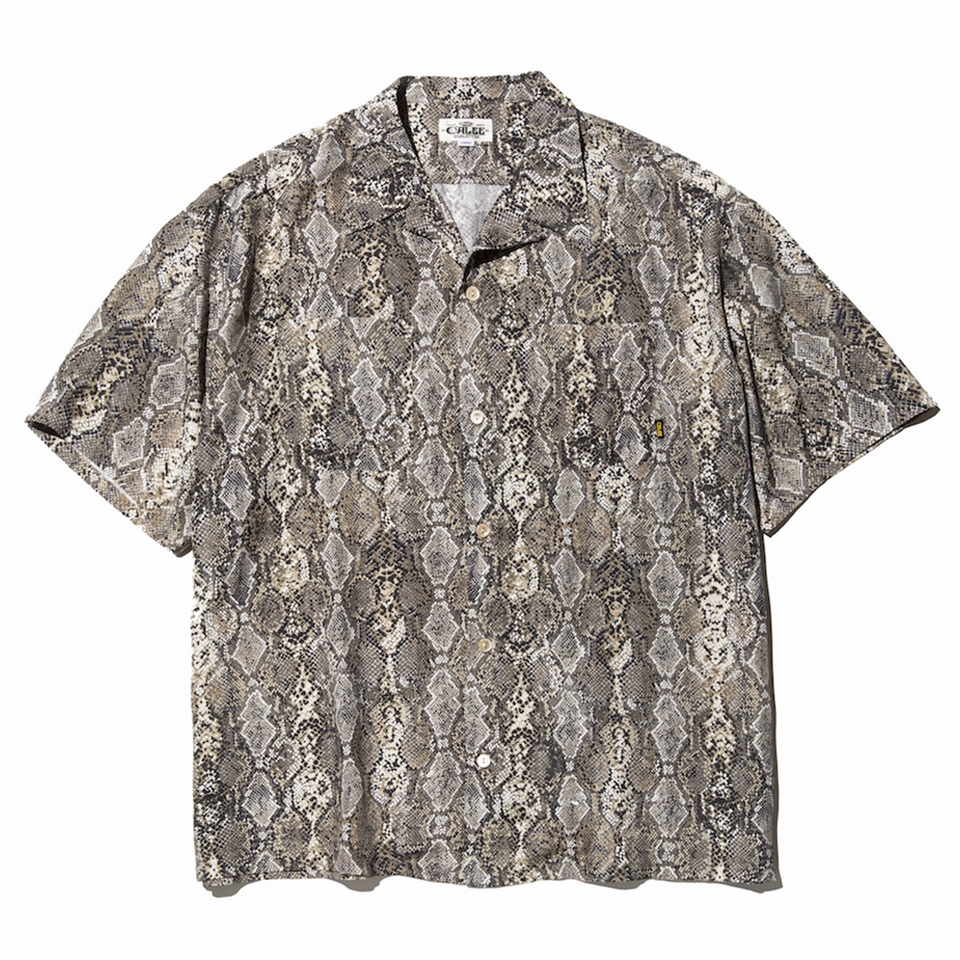 Calee Python Pattern S S Shirt ベージュ 30 Off パイソン柄オープンカラーシャツ 春夏 Jonas Calee Python Pattern S S Shirt ベージュ 30 Off パイソン柄オープンカラーシャツ 春夏 Jonas