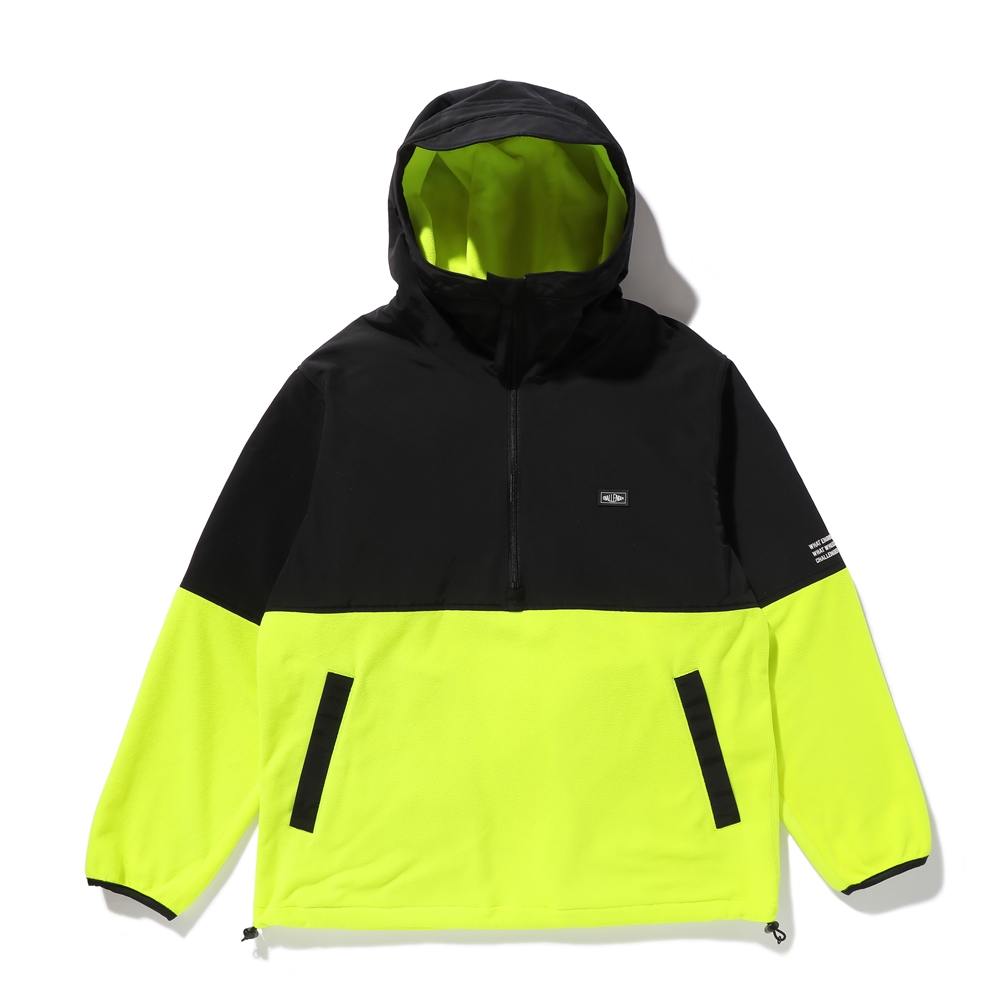 Challenger Technical Fleece Jacket 蛍光イエロー ブラック テクニカルフリースjkt 冬 Jonas