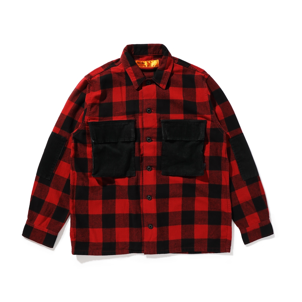 Challenger L S Buffalo Check Shirt レッド ブラック バッファローチェックシャツ 冬 Jonas