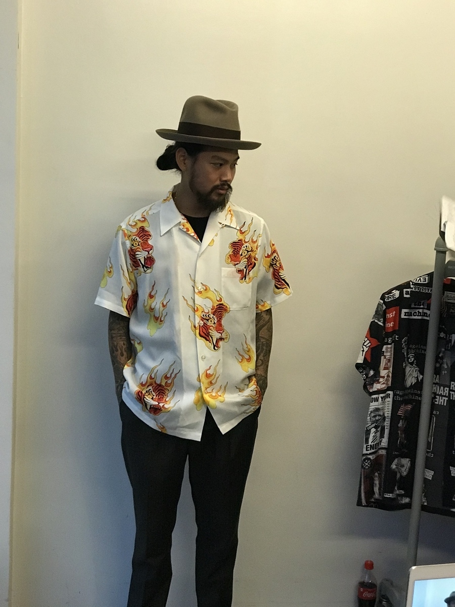 WACKO MARIA/TIM LEHI / S/S HAWAIIAN SHIRT（TYPE-3）（ブラック 