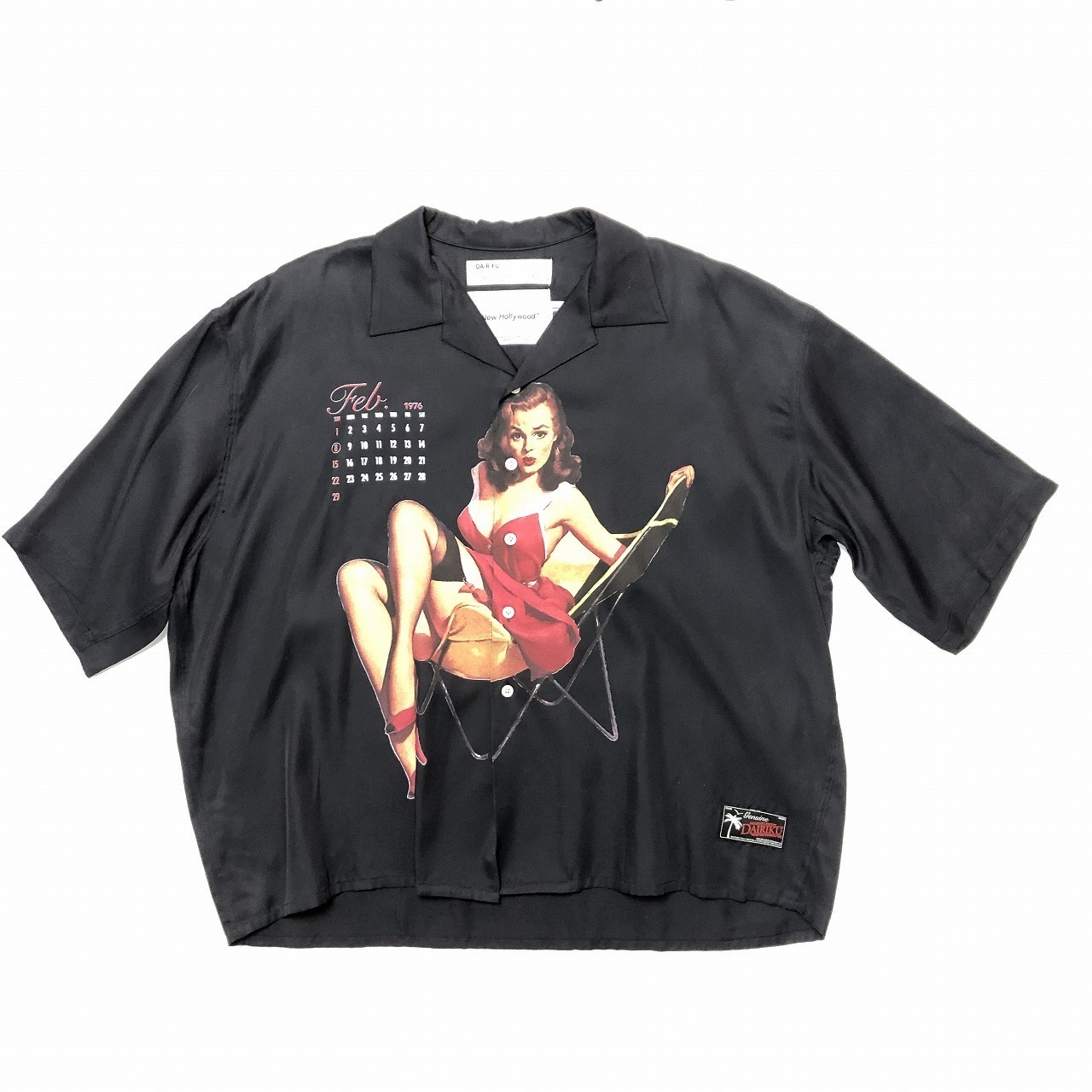 DAIRIKU/“Pinup Girl” Half Sleeve Shirt（ネイビー）［オープンカラーシャツ-20秋冬］ - JONAS