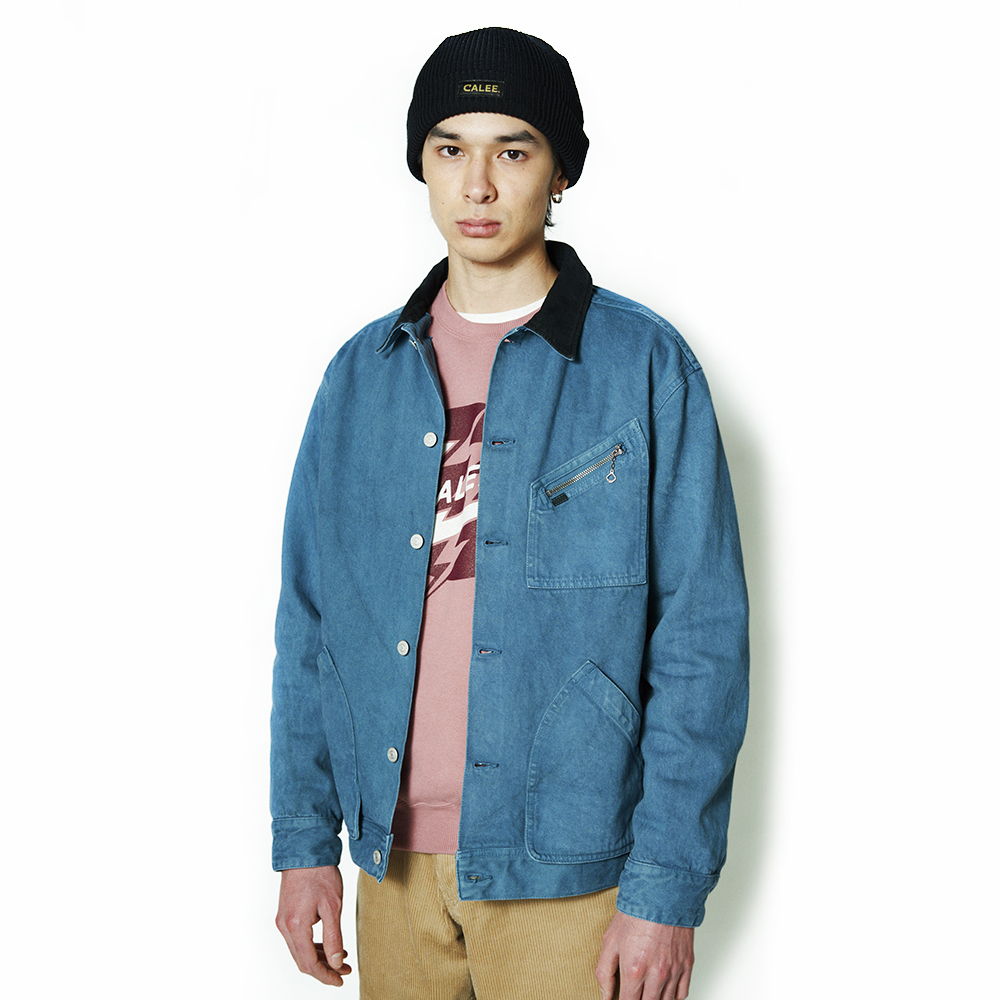 CALEE/Color denim hunting jacket(バーガンディー) 【30%OFF CALEE/Color denim hunting jacket(バーガンディー) 【30%OFF