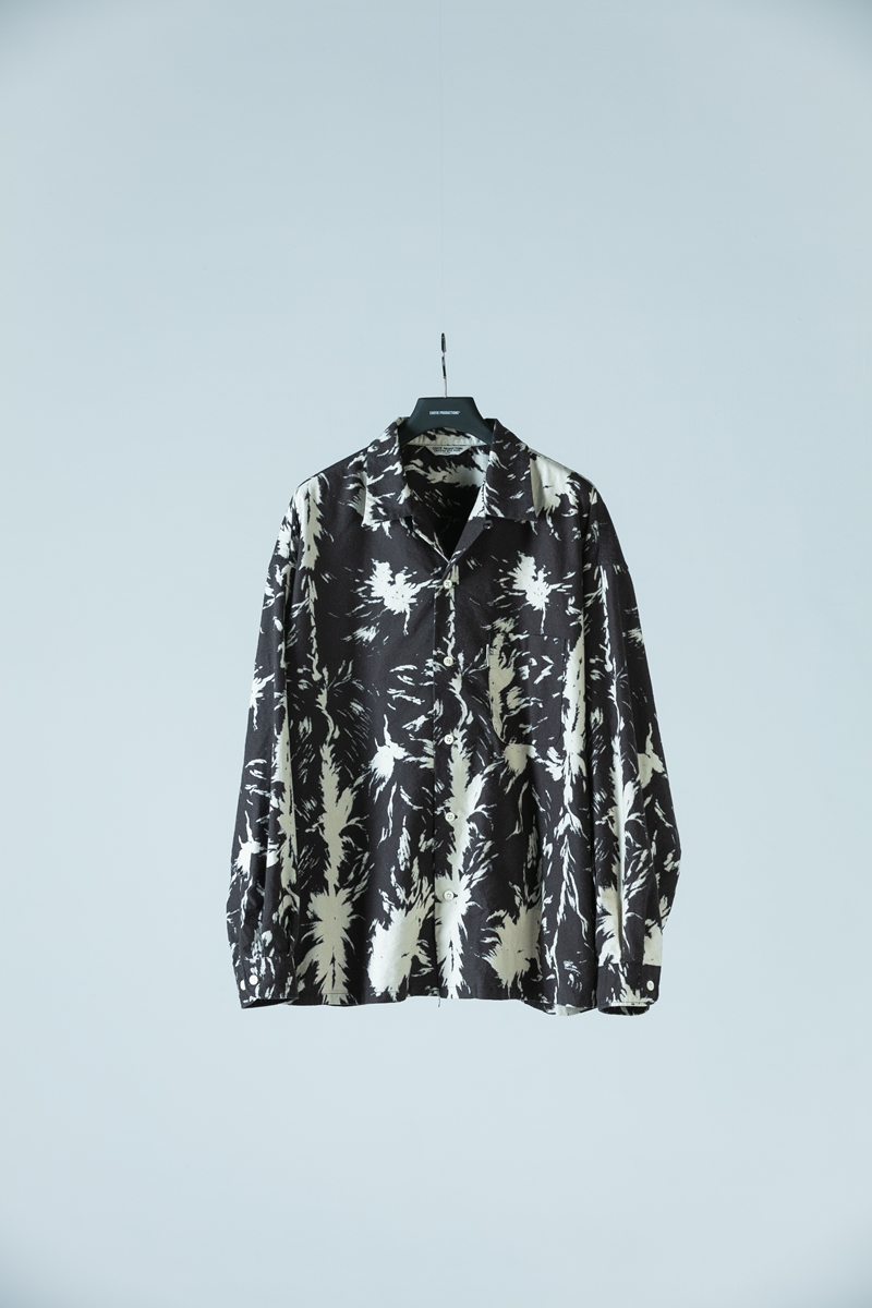 Cootie Wolf Print Nel Open Collar Shirt コールブラック ウルフ柄ネルオープンカラーシャツ 秋冬 Jonas Cootie Wolf Print Nel Open Collar Shirt コールブラック ウルフ柄ネルオープンカラーシャツ 秋冬 Jonas