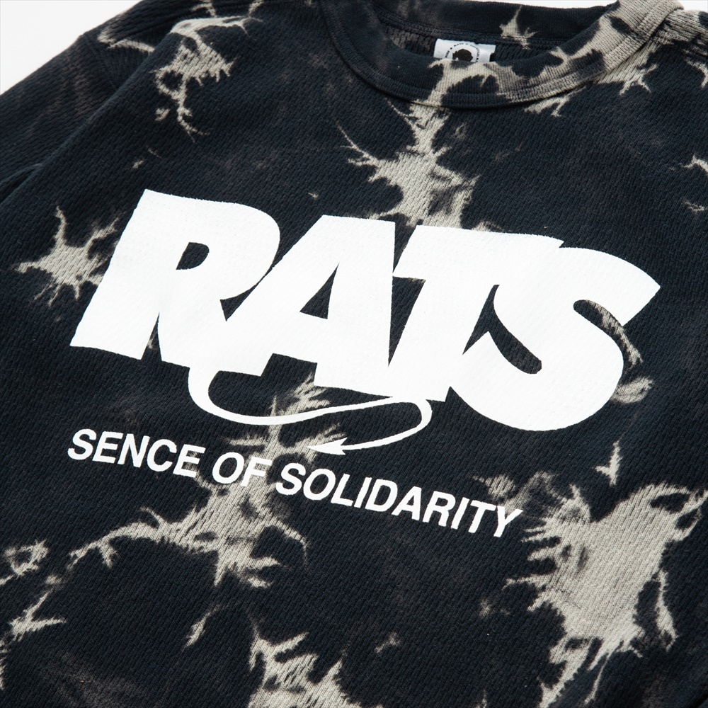 RATS/PRINT TIE DYE THERMAL（ブラックタイダイ） 【50%OFF