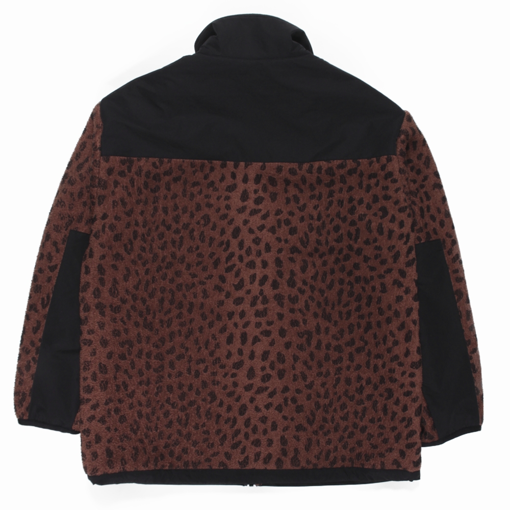 WACKO MARIA/LEOPARD BOA FLEECE JACKET（ブラウン）［レオパードボア 