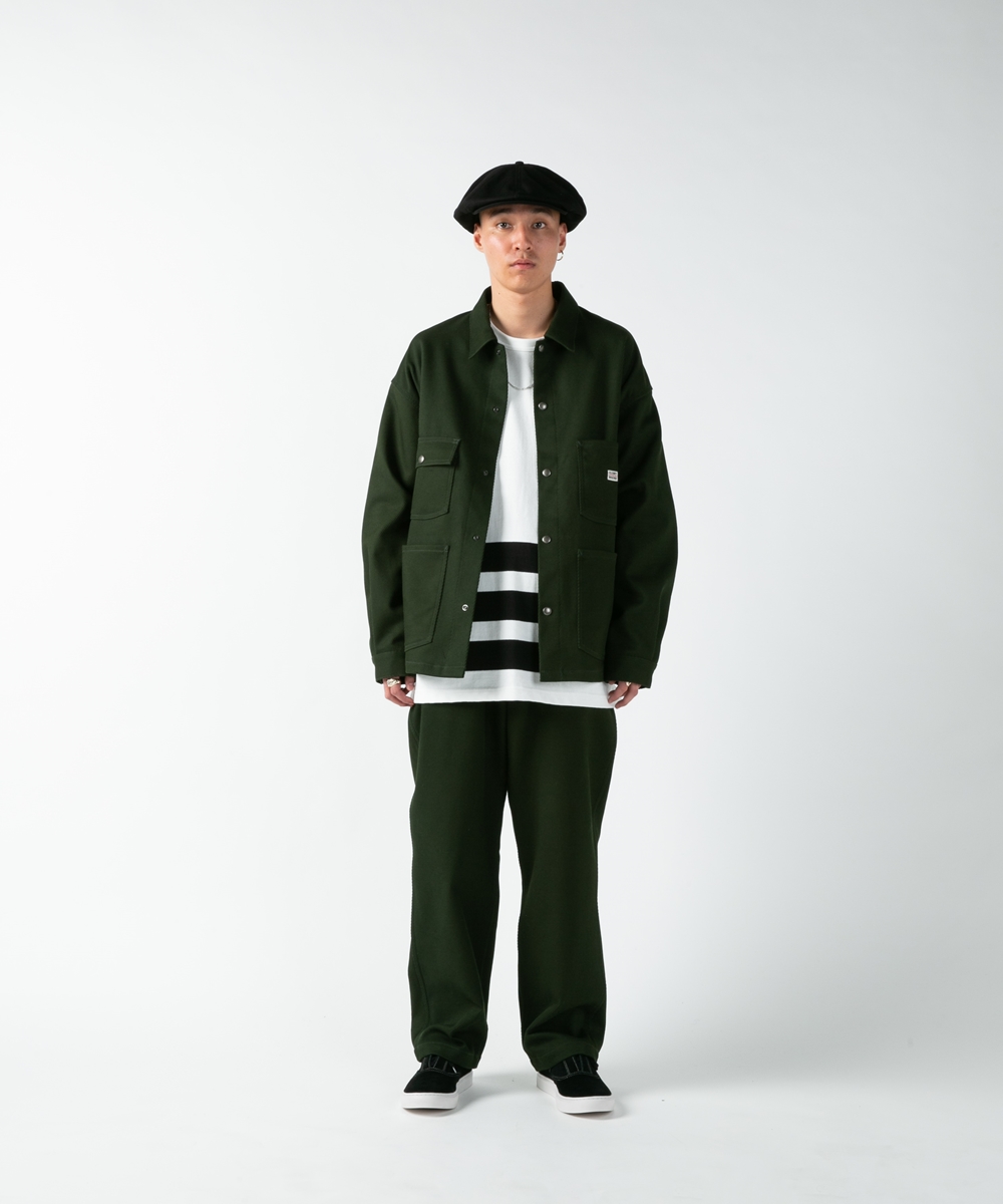 ジャケット・アウター COOTIE Cotton Kersey Short Coverall COOTIE◇Cotton Kersey Short Coverall/カバーオール/L/コットン/GRN