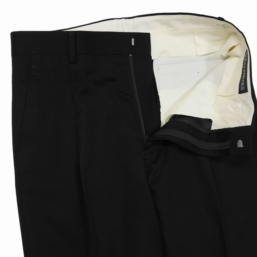 WACKO MARIA/PLEATED TROUSERS（TYPE-1）（ブラック）［ワンタック 