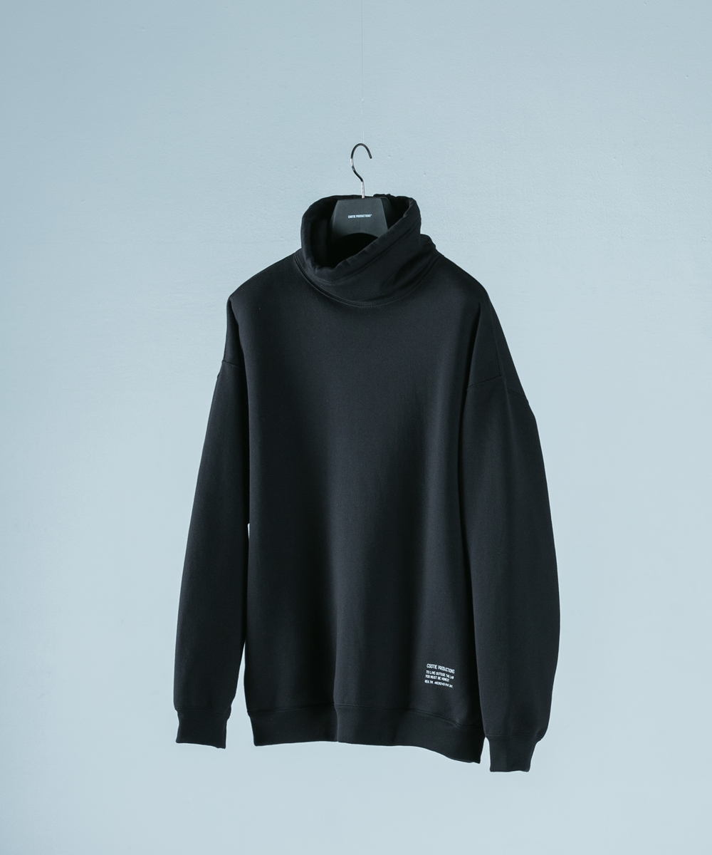 COOTIE/Compact Yarn Neck Warmer Sweatshirt（ブラック）［ネックウォーマースウェット-20秋冬］ - JONAS