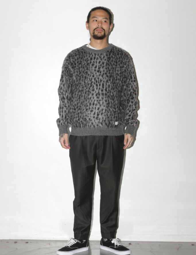 leopard crew neck sweater