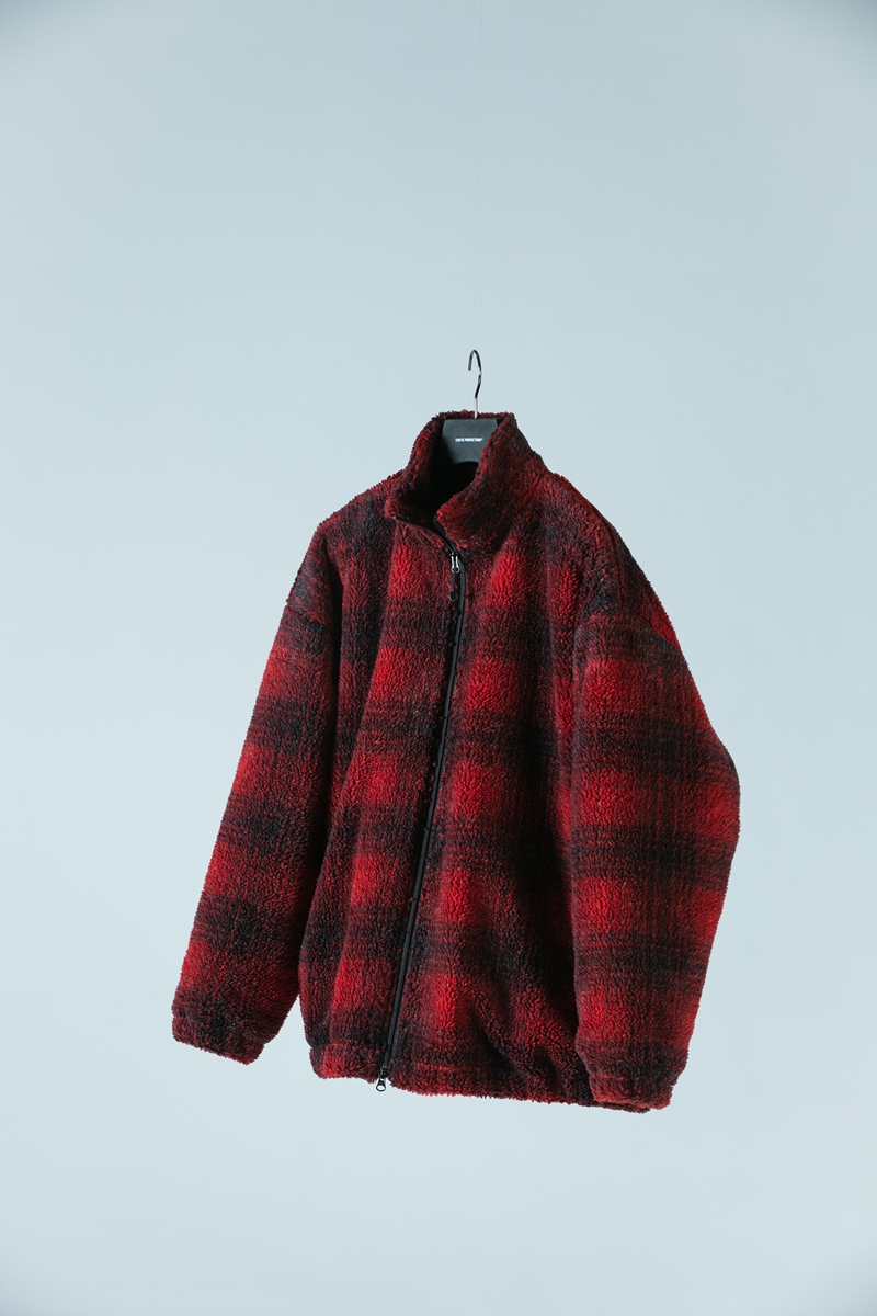 Cootie Ombre Boa Check Track Jacket レッド オンブレボアチェックトラックjkt 秋冬 Jonas Cootie Ombre Boa Check Track Jacket レッド オンブレボアチェックトラックjkt 秋冬 Jonas