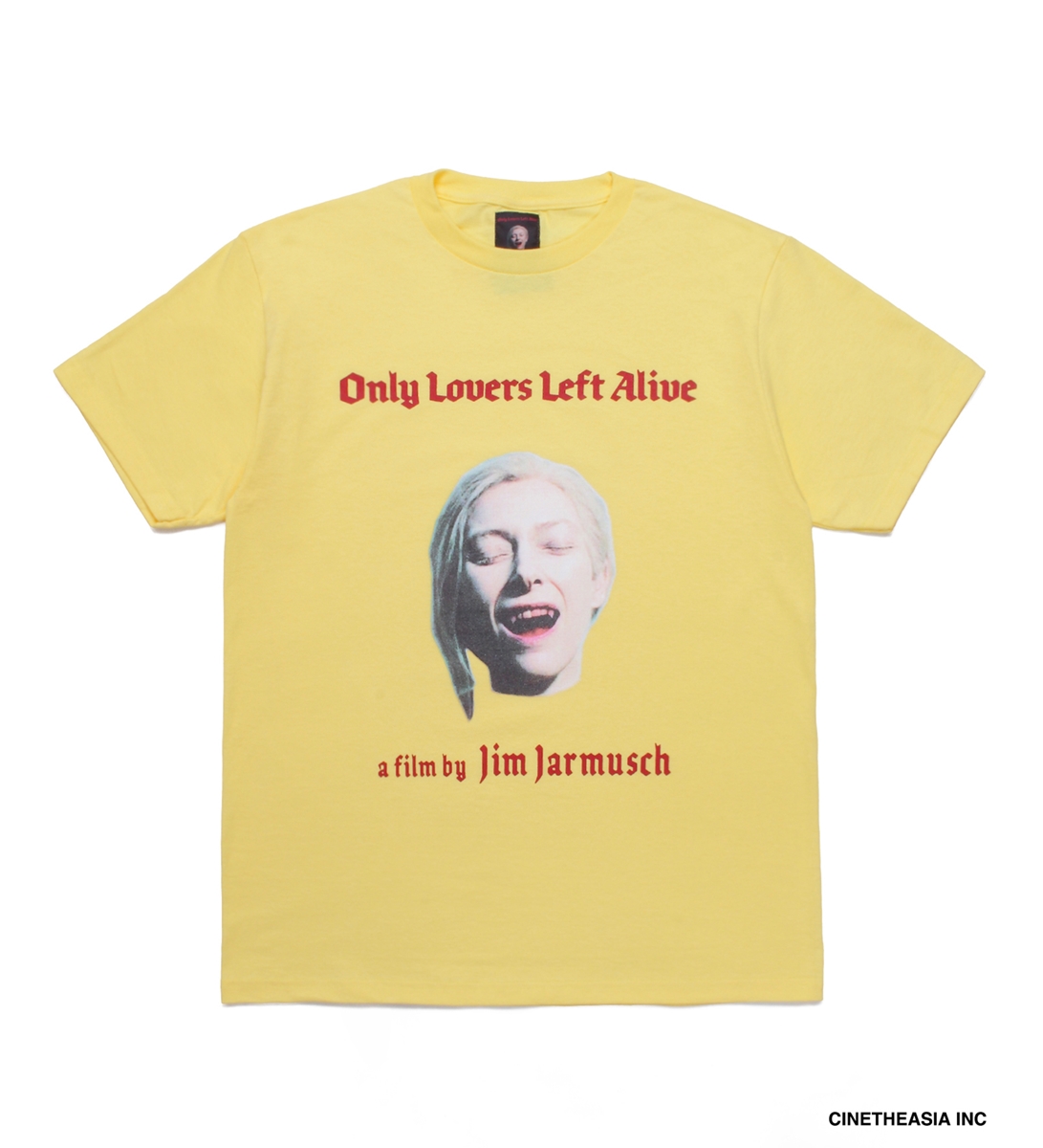WACKO MARIA/JIM JARMUSCH / CREW NECK T-SHIRT(イエロー)[プリント 【お買得】 ワコマリアX jim jarmuschコラボレーションTシャツ Tシャツ/カットソー(半袖/袖なし)