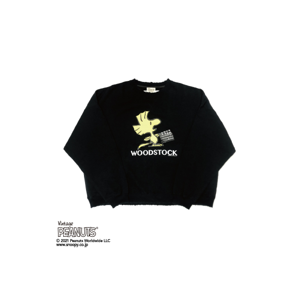 DAIRIKU × PEANUTS™/"WOODSTOCK" Water-repellent Pullover Sweater（Black