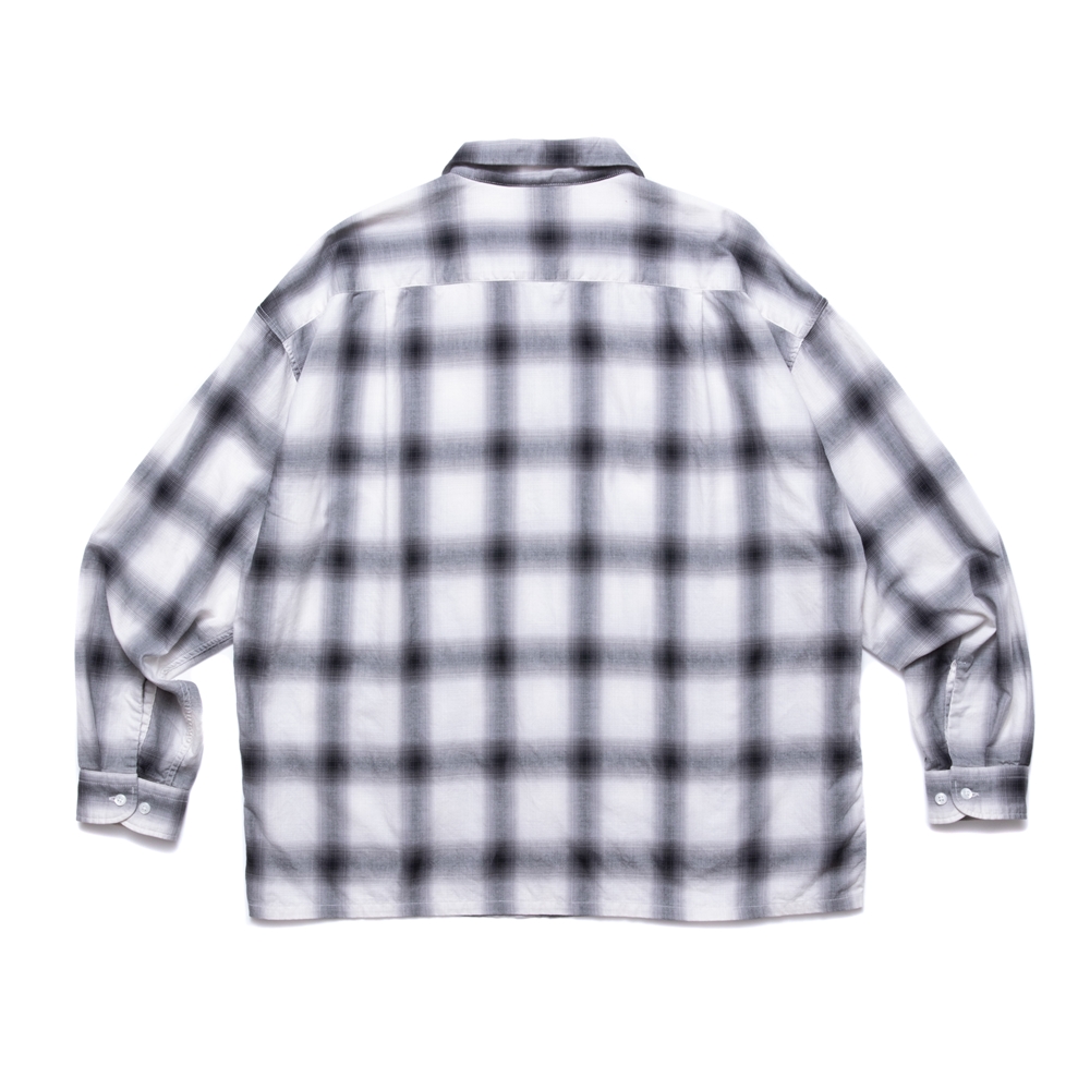 COOTIE/Ombre Check Open Collar Shirt（オフホワイト/ブラック 