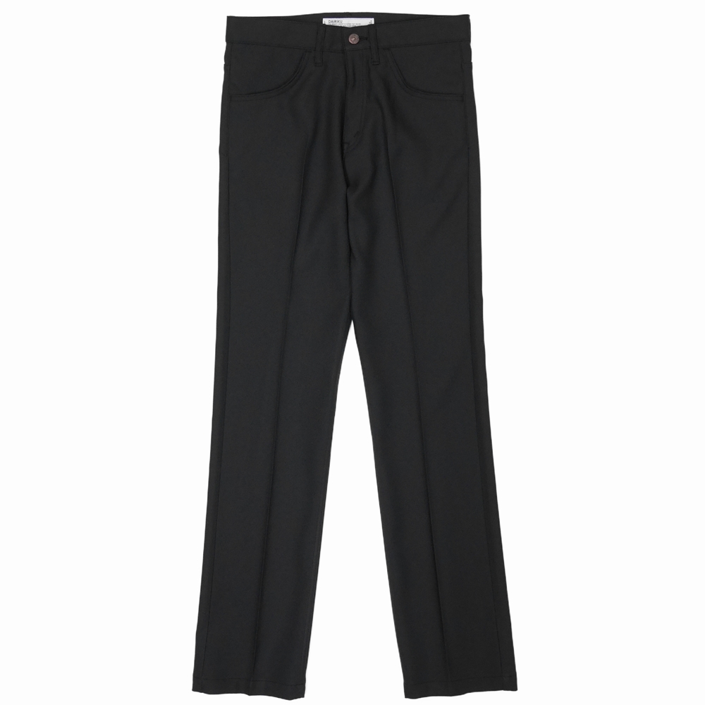 DAIRIKU/Slim Flasher Pressed Pants(ブラック)[ DAIRIKU/Slim Flasher Pressed Pants(ブラック)[