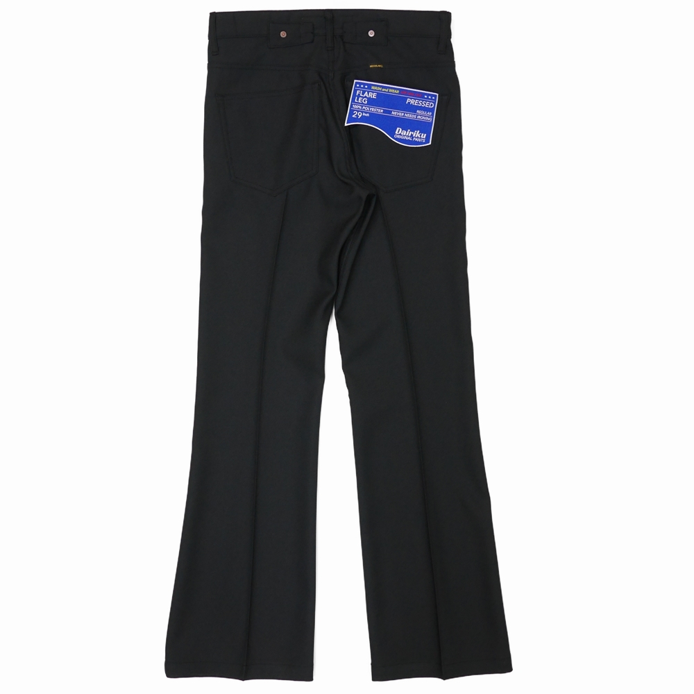 DAIRIKU/Flare Flasher Pressed Pants（ブラック）["フレア"スタプレパンツ22春夏] JONAS