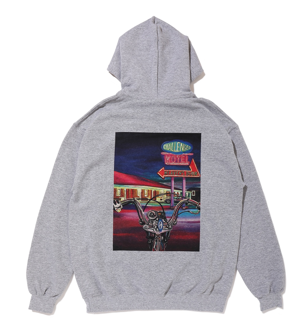 CHALLENGER/HEAVEN'S DOOR HOODIE（グレー）［プルオーバーパーカー-21