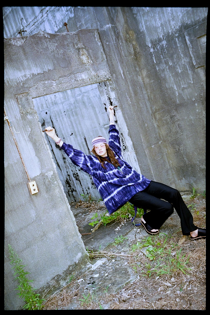 DAIRIKU/Tie-dye Thermal Tee(ミッドナイト)[タイダイサーマル-21春