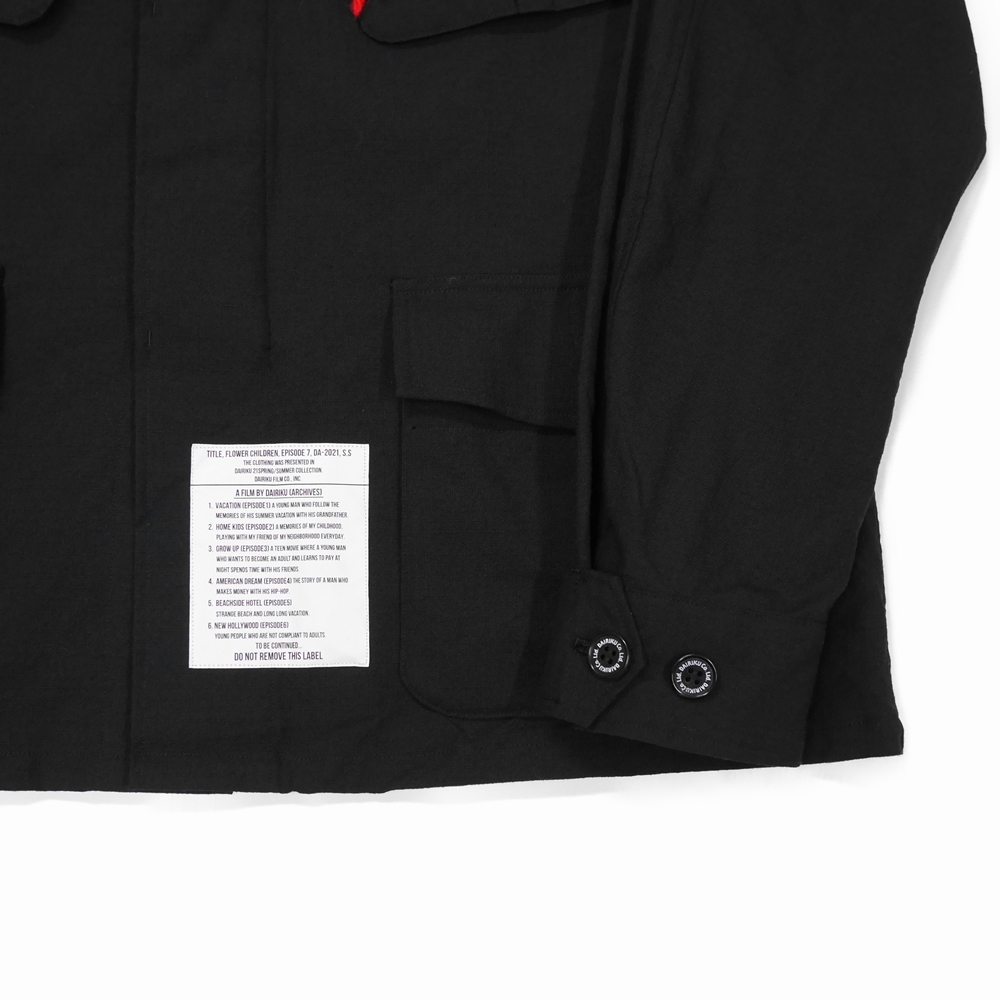 DAIRIKU/Wool Ripstop Fatigue Jacket（ブラック） 【30%OFF 