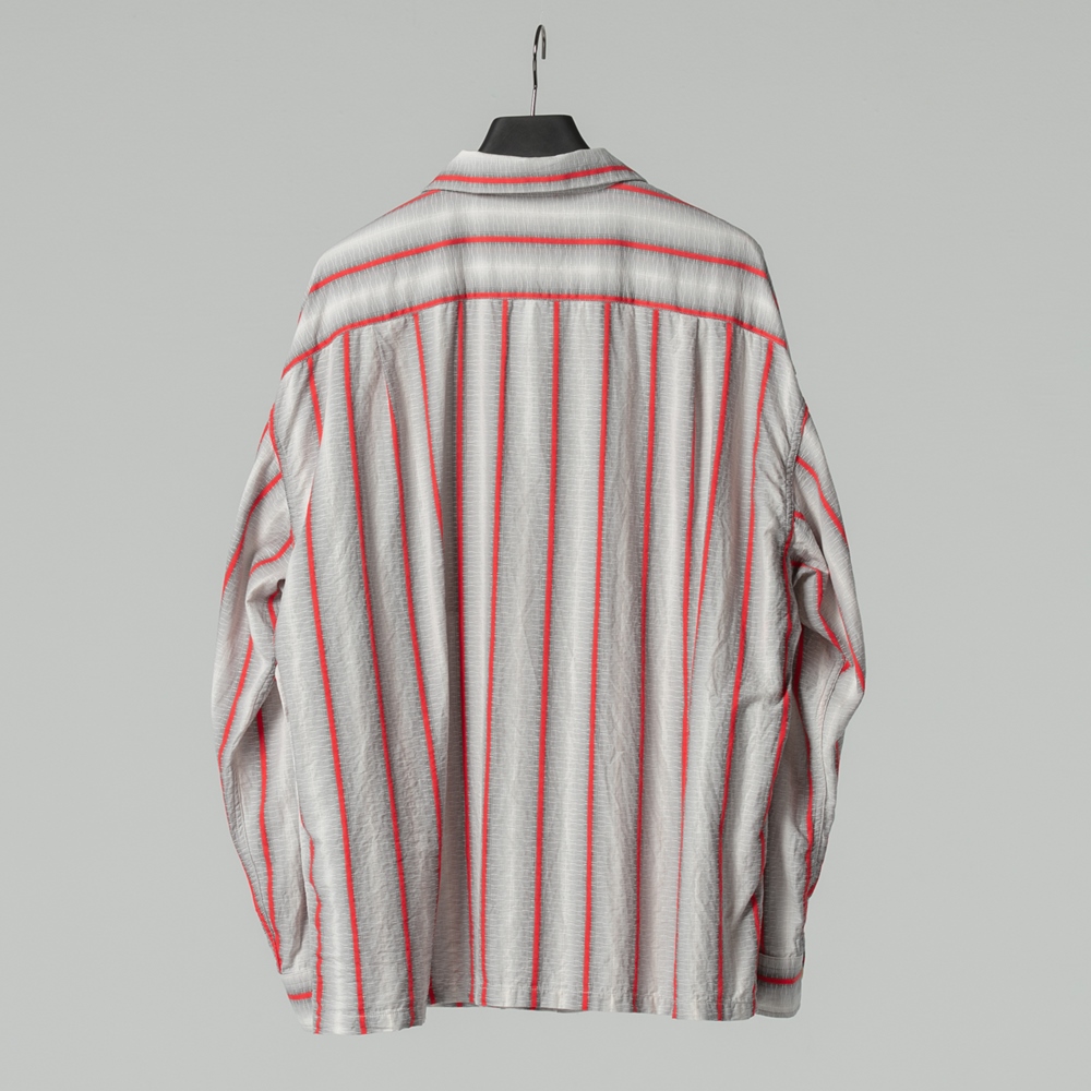 COOTIE/Snake Stripe Open-Neck L/S Shirt（ストライプ）［スネーク 