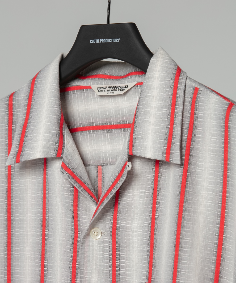 COOTIE/Snake Stripe Open-Neck L/S Shirt（ストライプ）［スネーク ...