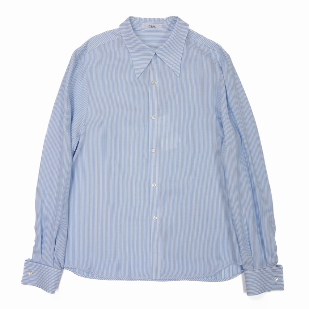 Fuji Stripe Double Cuffs Shirts ブルー 40 Off ストライプダブルカフスシャツ 21春夏 Jonas Fuji Stripe Double Cuffs Shirts ブルー 40 Off ストライプダブルカフスシャツ 21春夏 Jonas