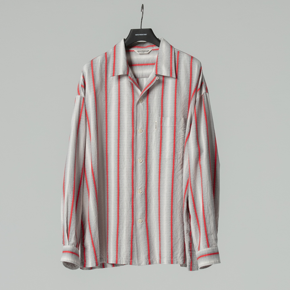 COOTIE/Snake Stripe Open-Neck L/S Shirt（ストライプ）［スネーク ...