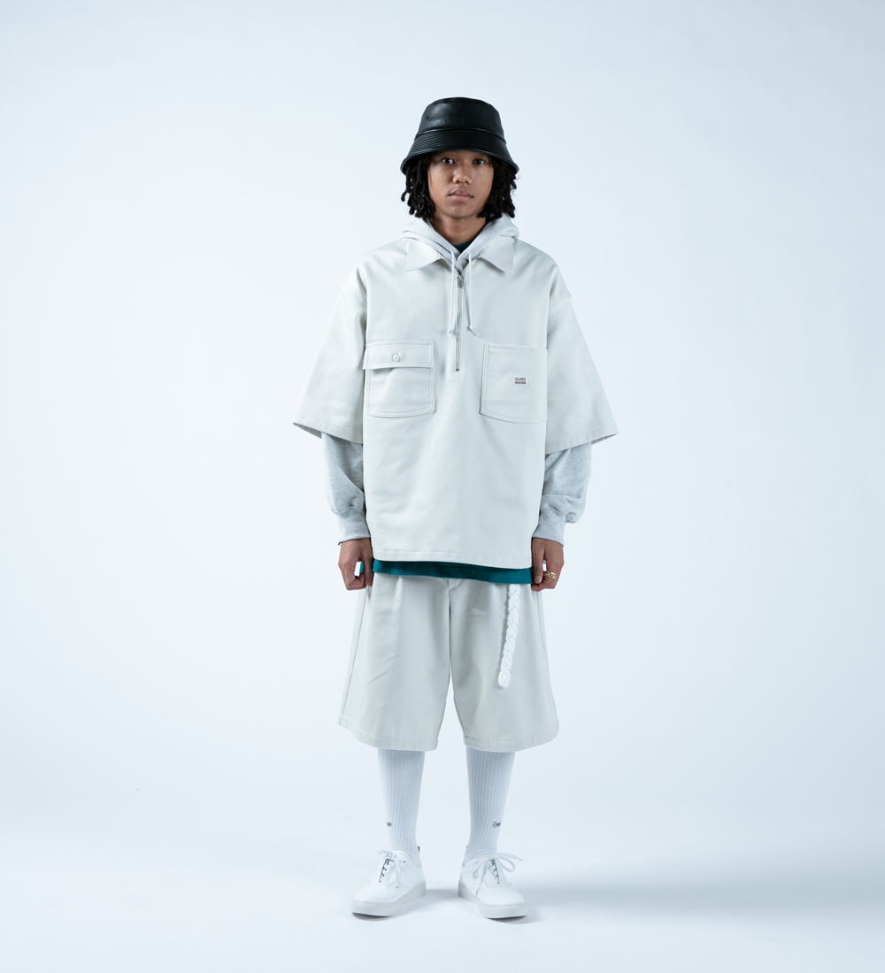 COOTIE PRODUCTIONS/Kersey Pullover S/S Work Jacket（アイボリー 