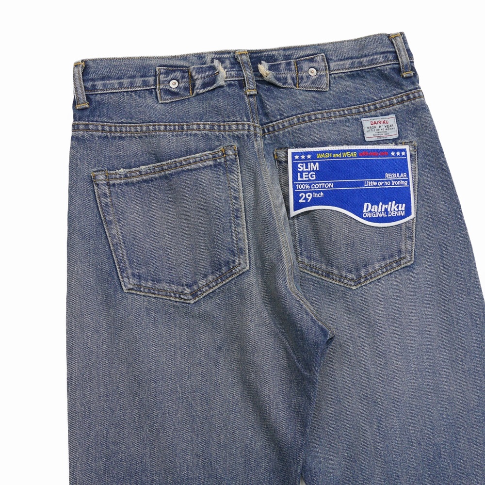 DAIRIKU/Vintage Washed Slim Denim Pants（インディゴ） 【20%OFF
