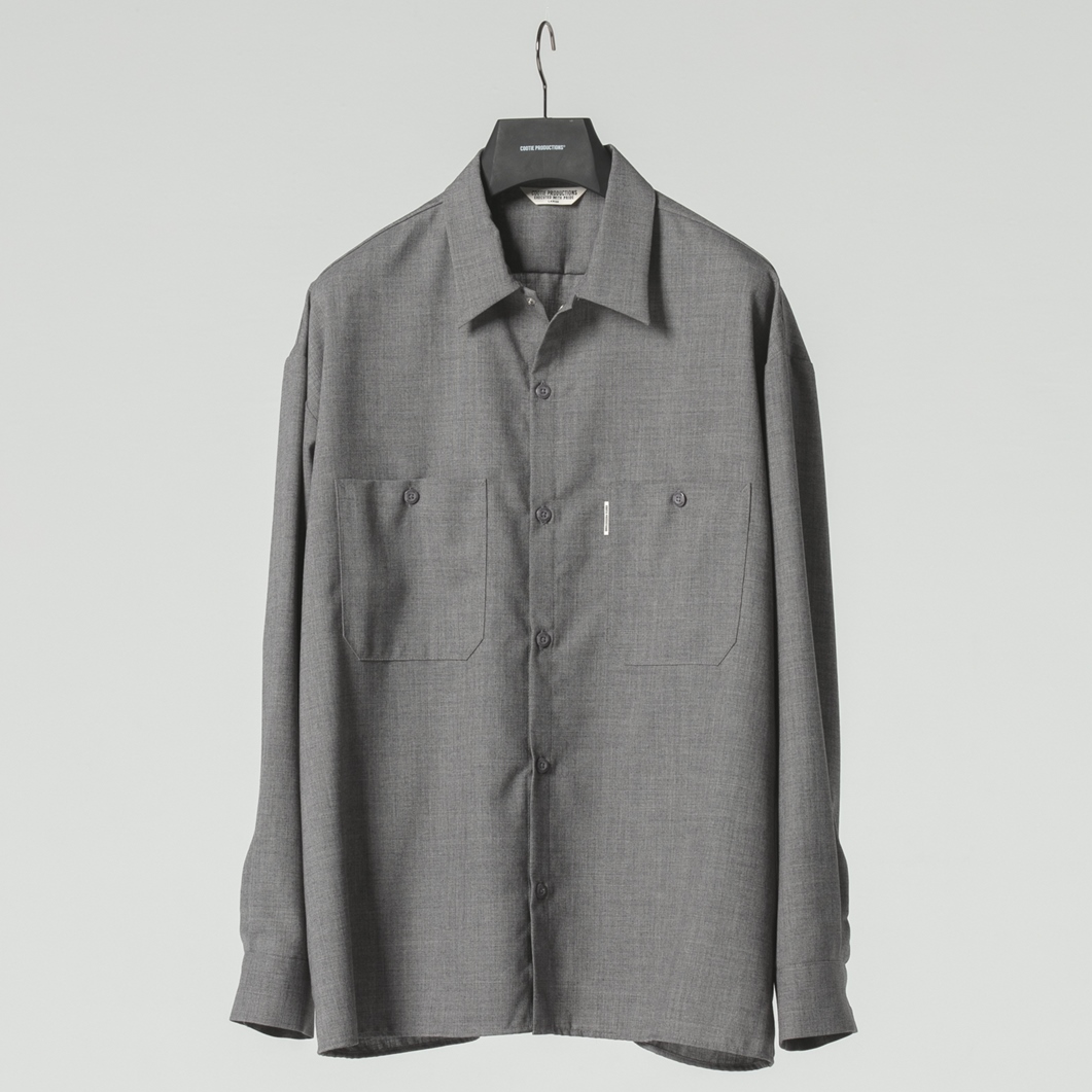 COOTIE/T/W Work L/S Shirt（アッシュグレー）［T/Wワークシャツ-21春 