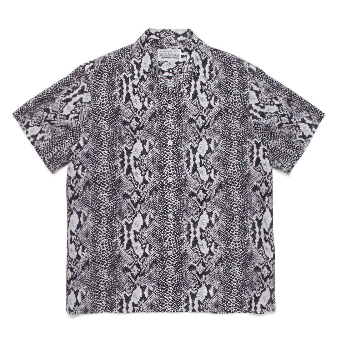 WACKO MARIA/PYTHON HAWAIIAN SHIRT S/S（ホワイト）［パイソン