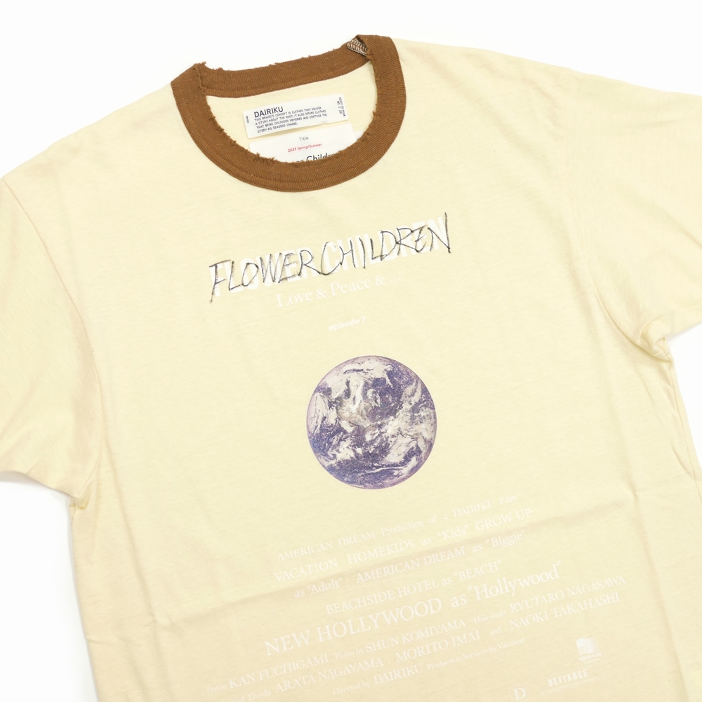 美品 DAIRIKU Earth Thrift Trim TEE 704O▲ Earth Thrift Trim Tee (21SS C-9) | DAIRIKU / カットソー (MEN