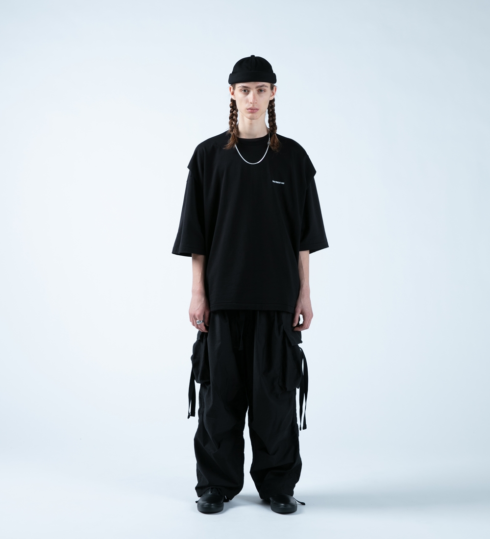 COOTIE/Supima Cotton Sweat Cut-Off Tee（ブラック）［スウェット 