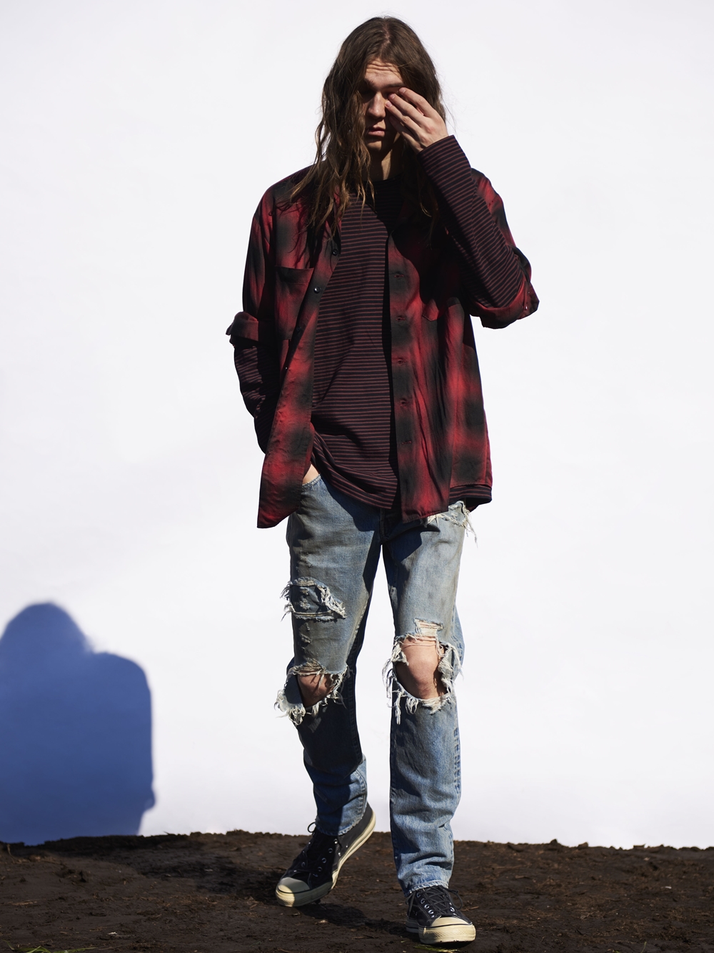 Minedenim Cdl Minedenim Rayon Ombre Check Loose Work Sh ブルー レーヨンオンブレチェックシャツ 21春夏 Jonas Minedenim Cdl Minedenim Rayon Ombre Check Loose Work Sh ブルー レーヨンオンブレチェックシャツ 21春夏 Jonas