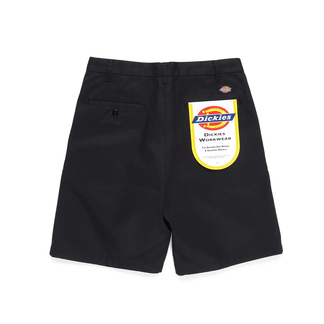 WACKO MARIA/DICKIES / PLEATED SHORT TROUSERS（ブラック）［ワンタックショーツ-21春夏］ - JONAS