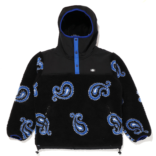 CHALLENGER/PAISLEY HOODED FLEECE（ブルー/ブラック）［ペイズリー