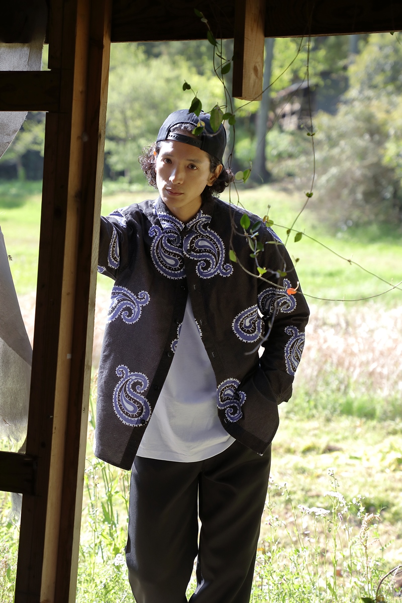 Challenger Paisley Nel Shirt ブルー ブラック ペイズリーネルシャツ 21秋冬 Jonas