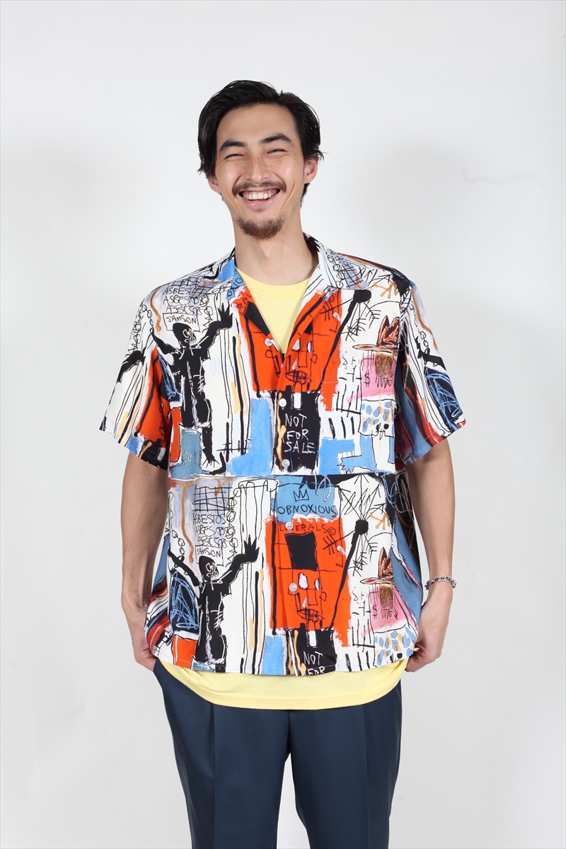 WACKO MARIA/JEAN-MICHEL BASQUIAT / HAWAIIAN SHIRT（TYPE-3）（ワンカラー）[ハワイアン