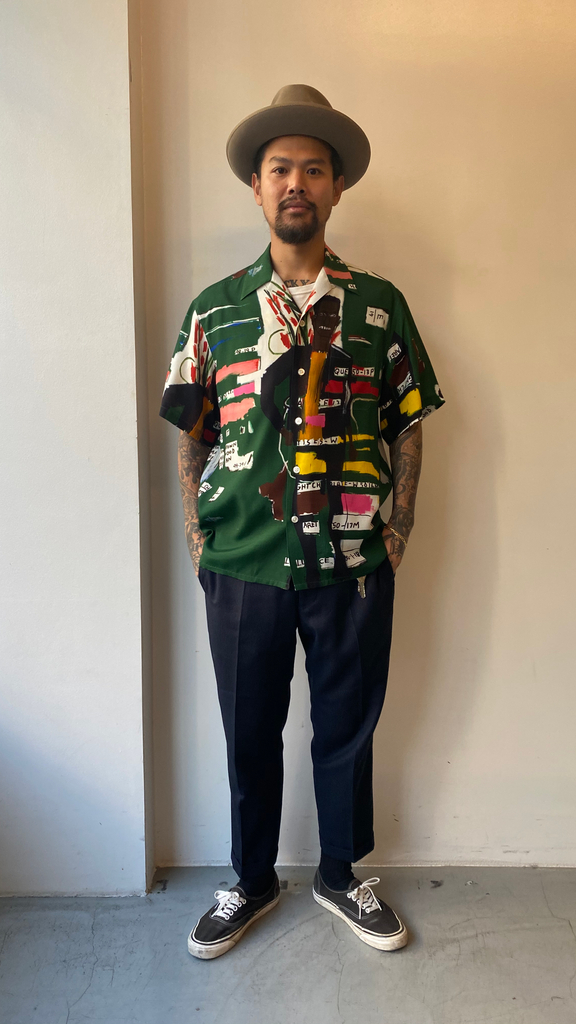 WACKO MARIA/JEAN-MICHEL BASQUIAT / HAWAIIAN SHIRT（TYPE-2）（ワンカラー）[ハワイアン