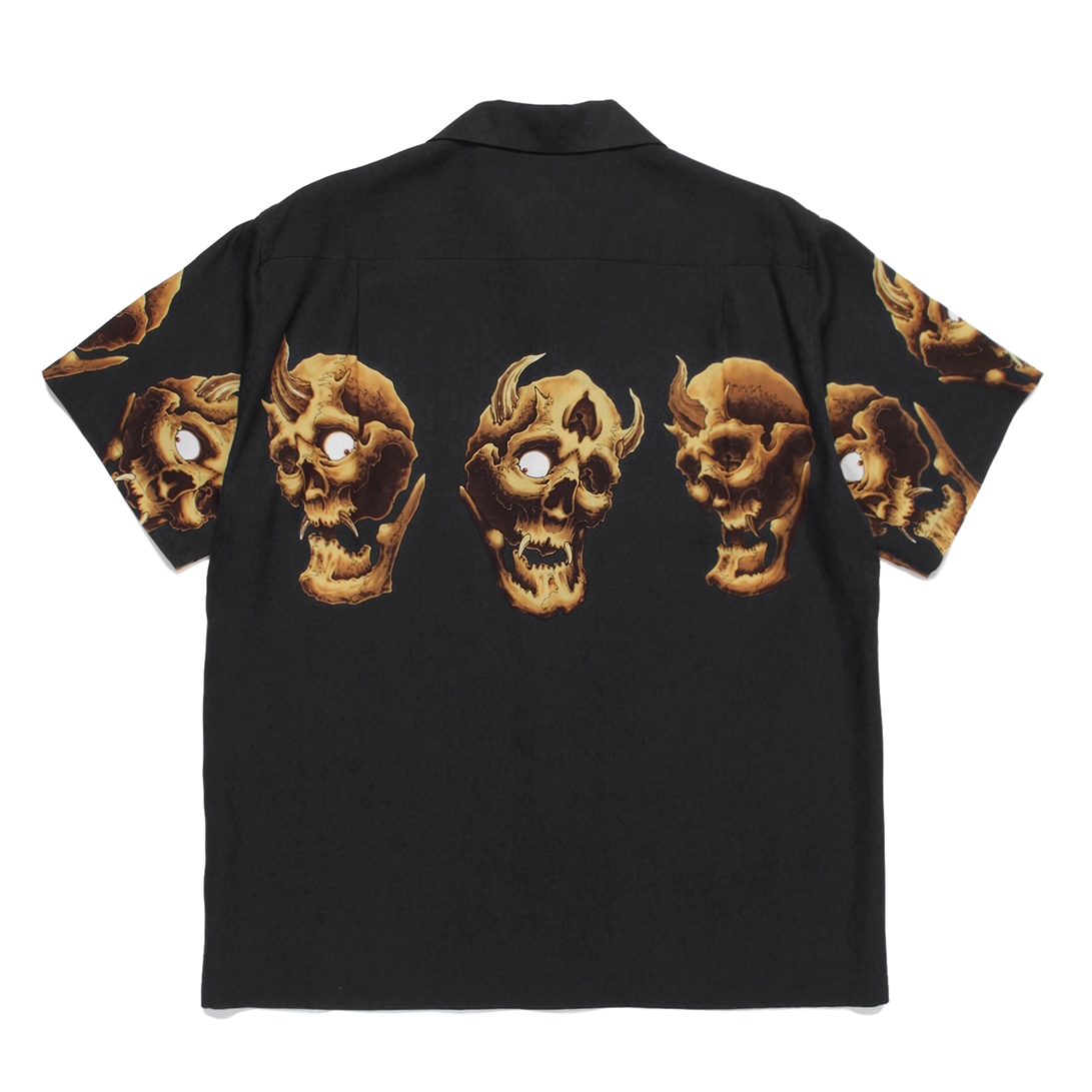 WACKO MARIA/56 TATTOO STUDIO / S/S HAWAIIAN SHIRT（ブラック 