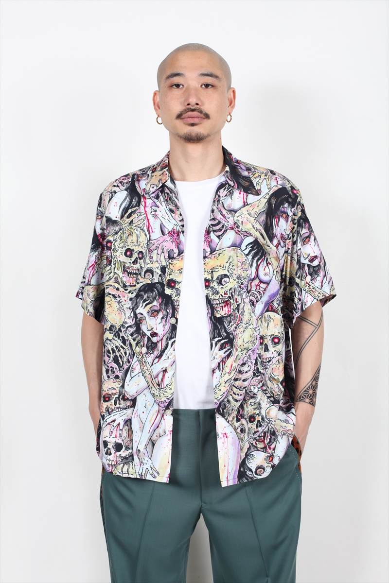 WACKO MARIA TIM LEHI / HAWAIIAN SHIRT グリ