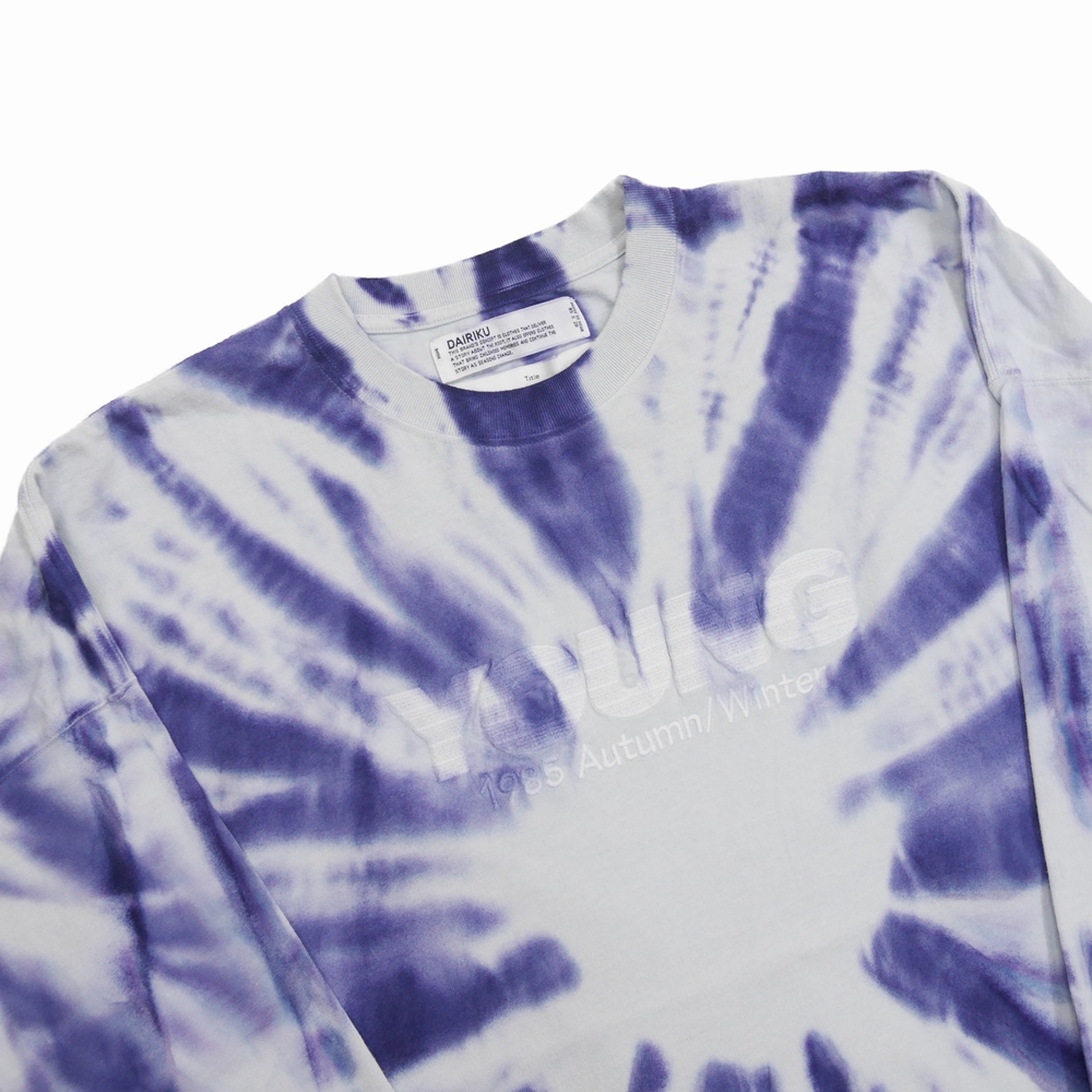 人気激安 DAIRIKU 21AW Tシャツ 長袖 刺繍 ユースブルー 