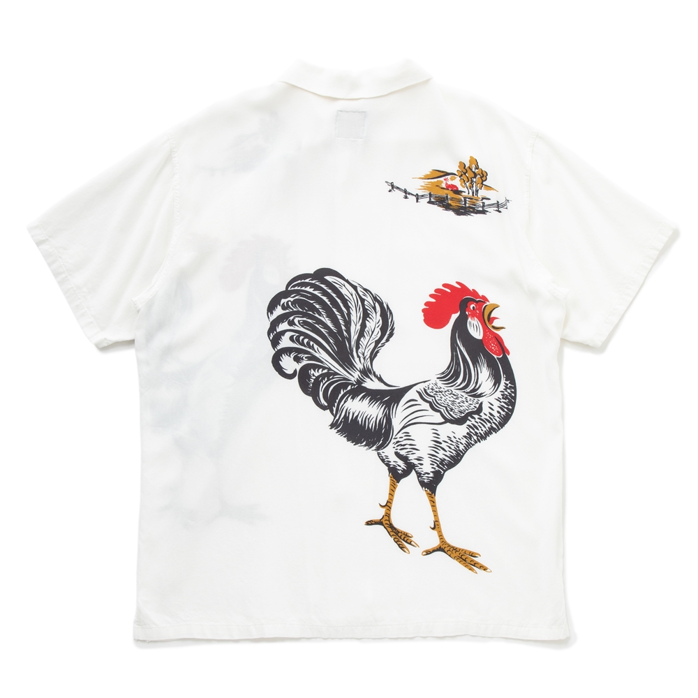 ついに再販開始 RATS ROOSTER SHIRT S ホワイトルースターシャツ XL