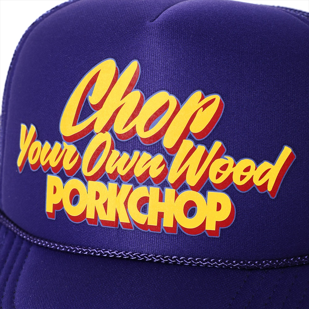 PORKCHOP/CHOP YOUR OWN WOOD CAP（パープル）[メッシュキャップ-21春夏] - JONAS